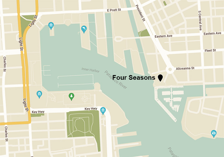 Map for Four Seasons Hotel in Baltimore